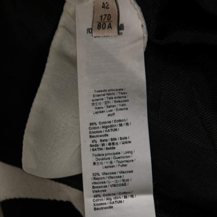 مملوكة مسبقًا Roberto Cavalli Monochrome Patterned Cotton Short Skirt M