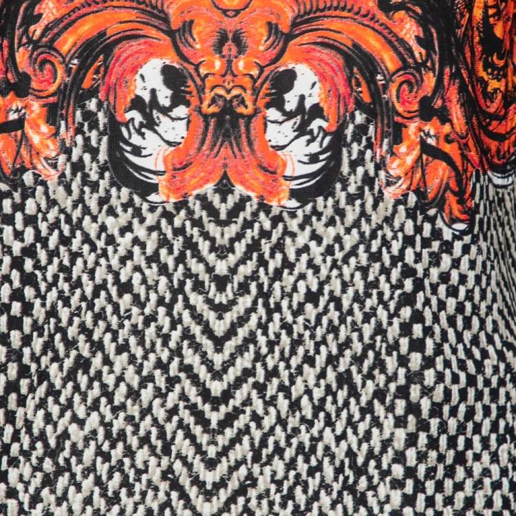 Pre Owned Roberto Cavalli Multicolor Printed Jersey Long Sleeves Top M