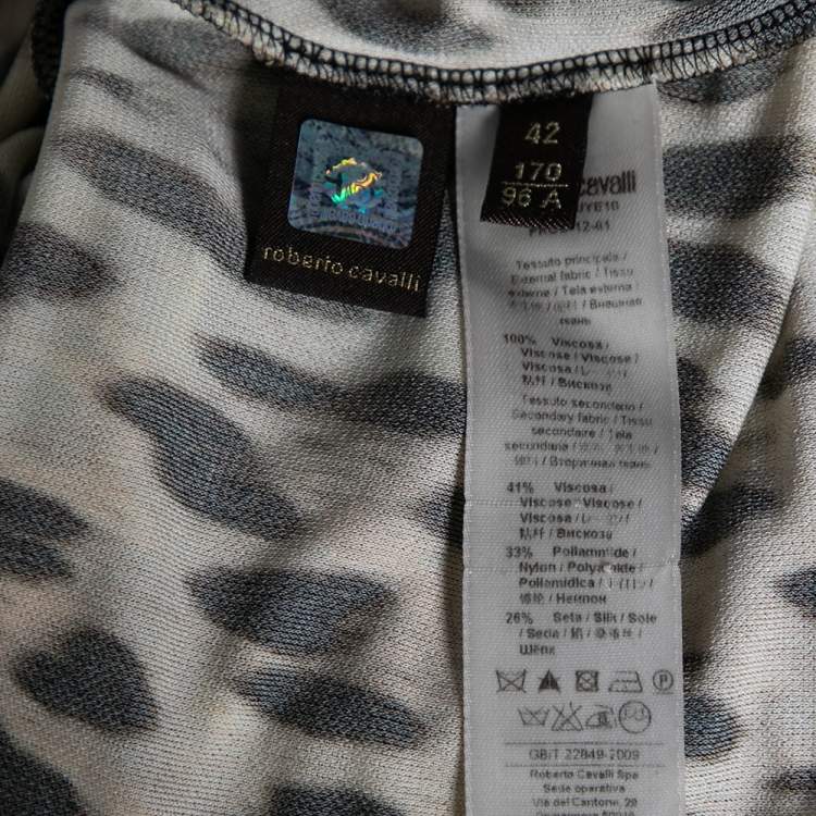 Pre Owned Roberto Cavalli Multicolored Jersey & Lace Inset Tank Top M