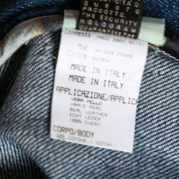 Pre Owned Roberto Cavalli Blue Denim Distress Flared Jeans S