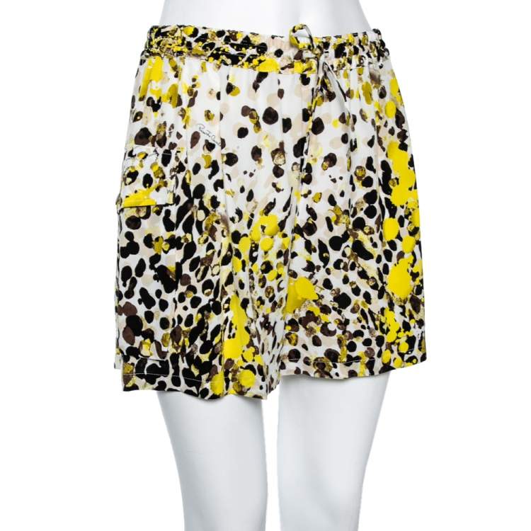 Pre Owned Roberto Cavalli Multicolor Printed Silk Shorts M