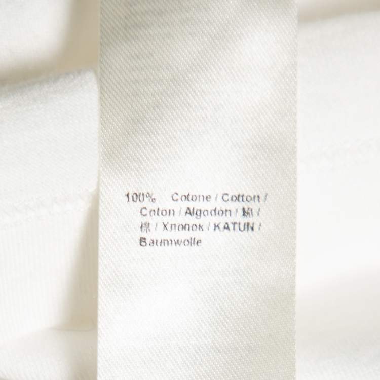 Pre Owned Roberto Cavalli White Cotton Pattern Printed Top S