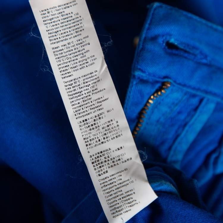 Pre Owned Roberto Cavalli Blue Denim Embroidered Back Pocket Jeans M