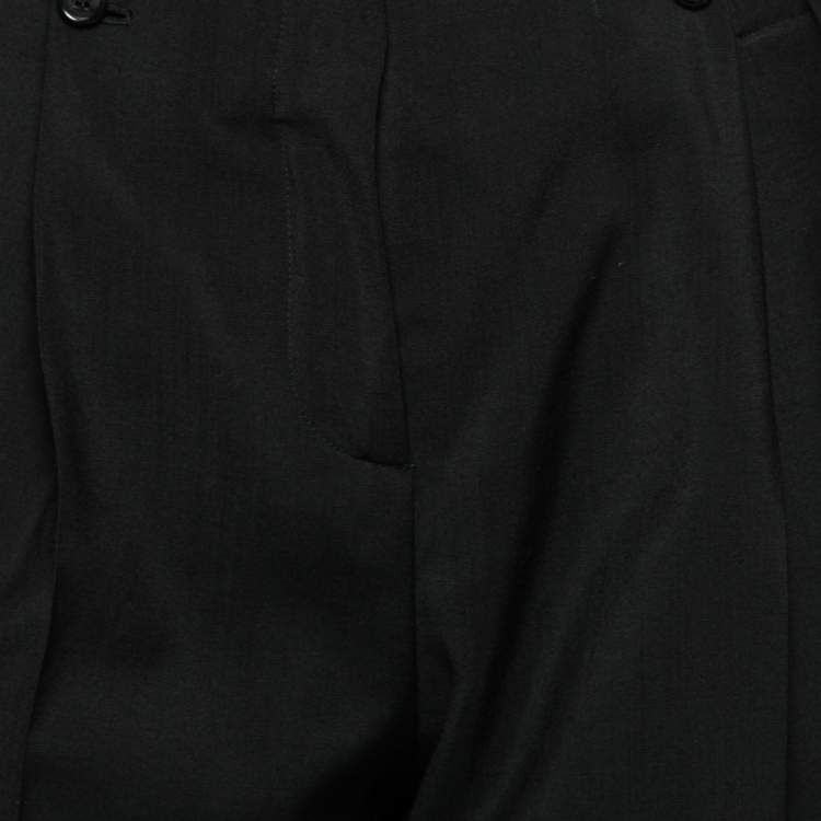 Pre Owned Roberto Cavalli Black Wool Tailored Trousers M 
