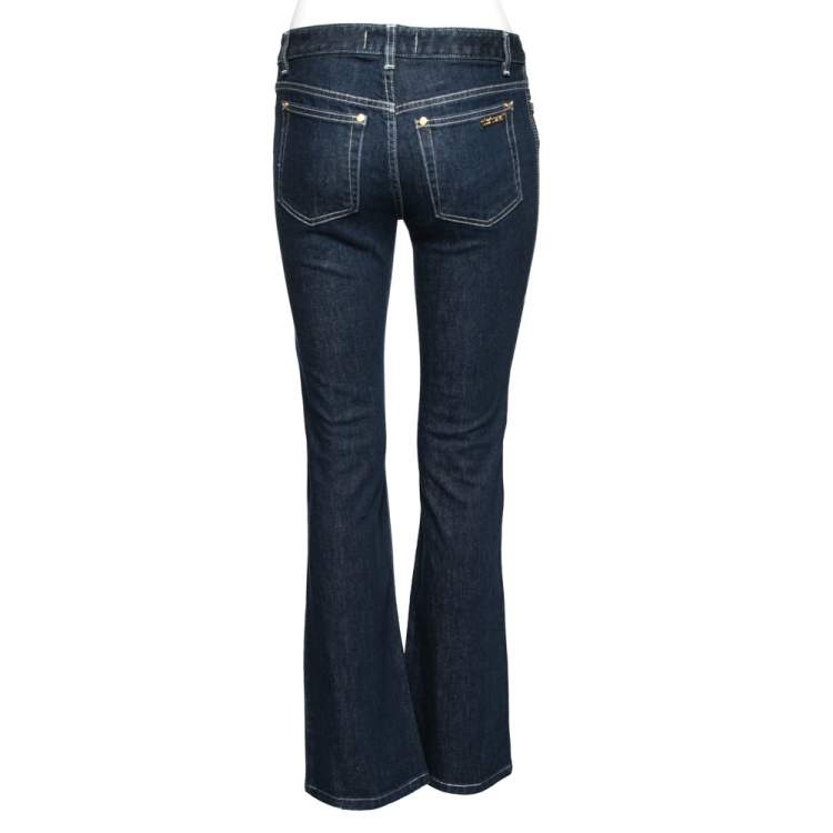 Pre Owned Roberto Cavalli Blue Denim Flared Jeans M