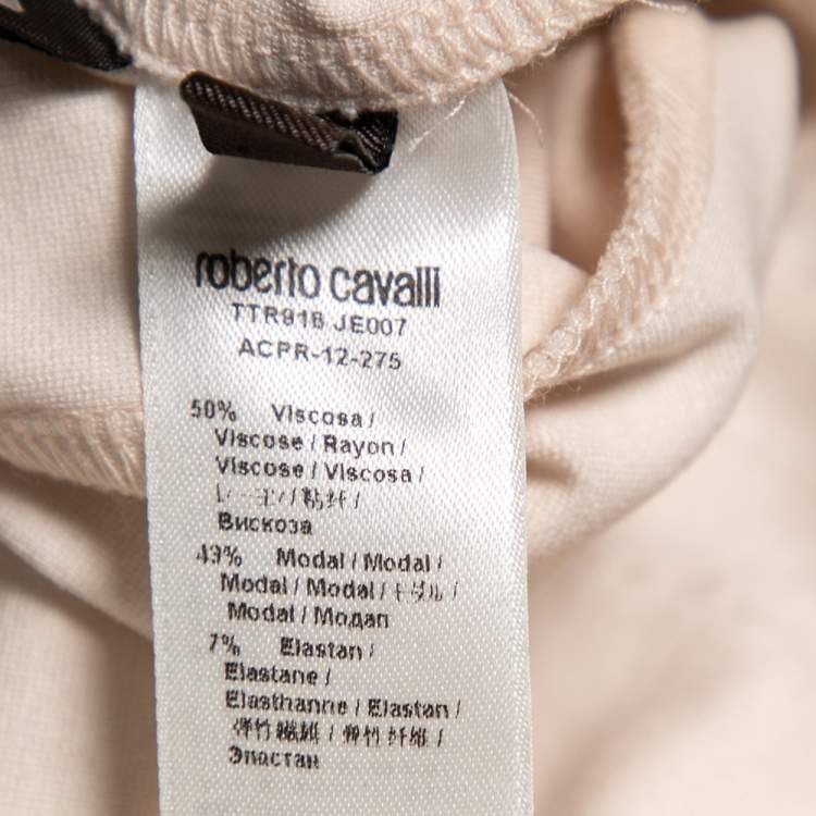 مملوكة مسبق�ًا Roberto Cavalli Light Pink Embellished Sheath Dress M