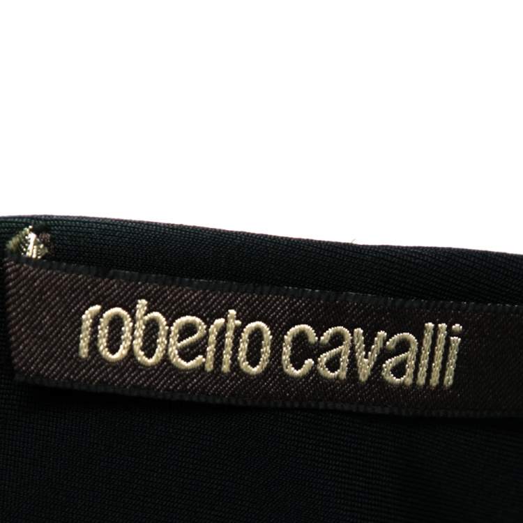 مملوكة مسبقًا Roberto Cavalli Multicolor Printed Jersey Strap Sleeve Dress M