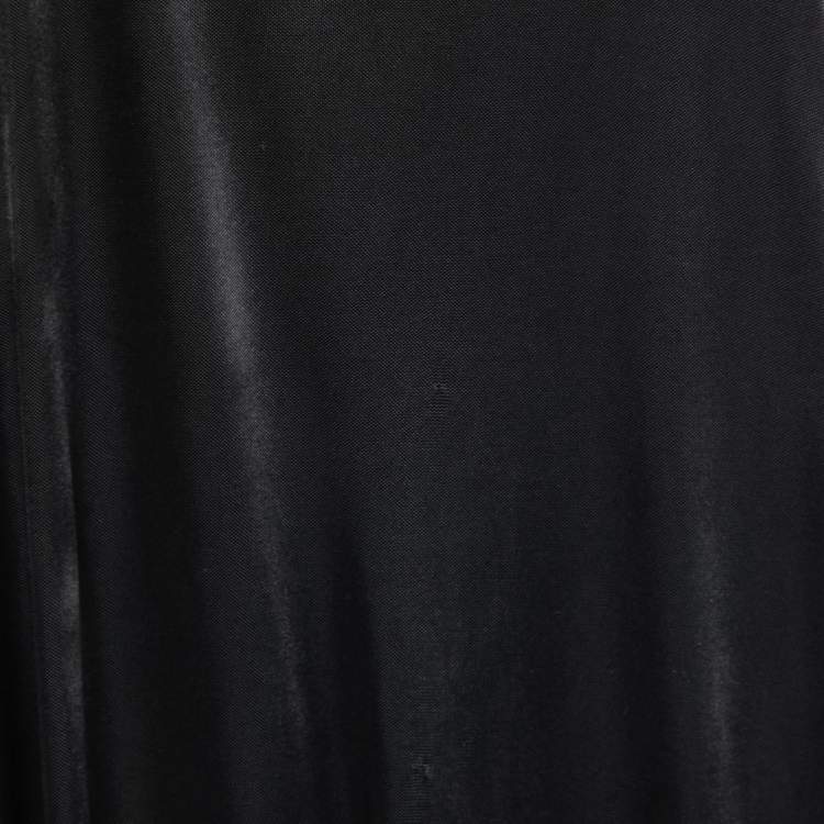 Pre Owned Roberto Cavalli Black Jersey Embellished Neck Racerback Short Dress M