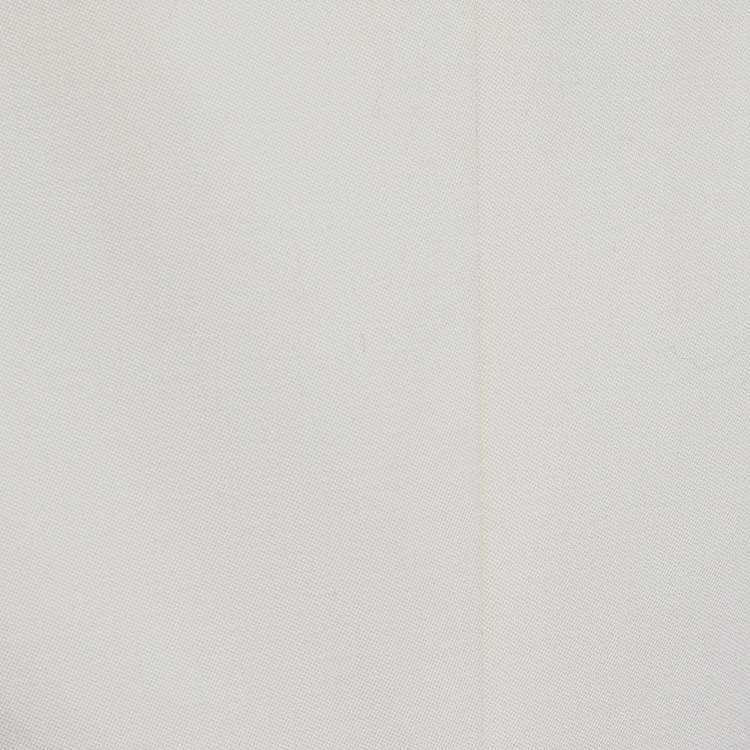 Pre Owned Roberto Cavalli Cream Stretch Wool Pant Suit S