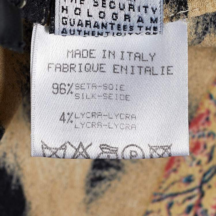Pre Owned Roberto Cavalli Multicolor Silk Flared Skirt M