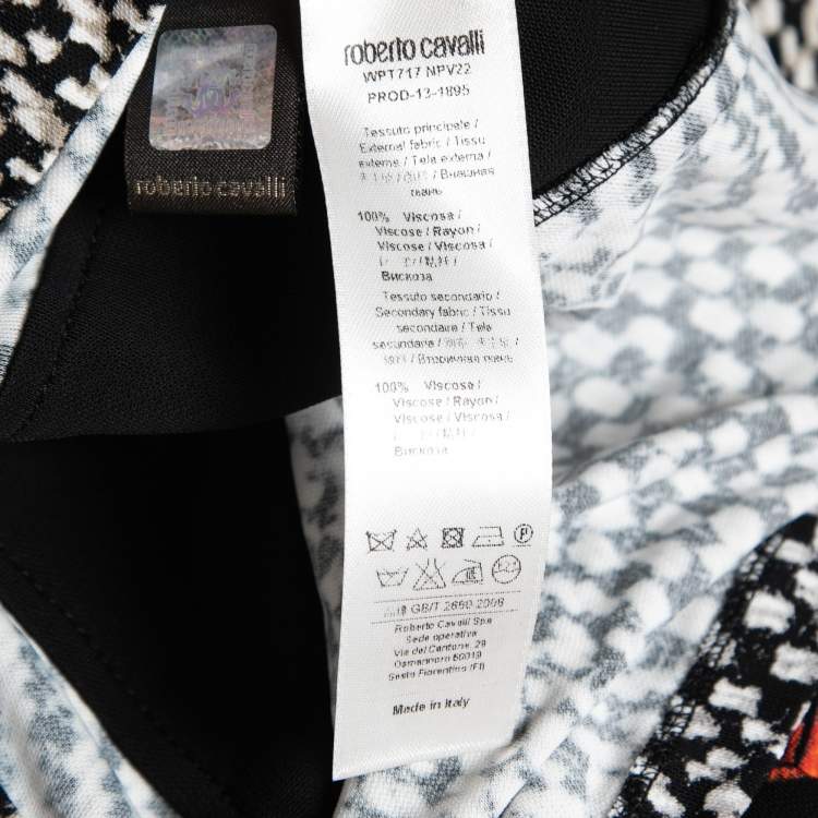 Pre Owned Roberto Cavalli Multicolor Jersey Long Sleeve Top M
