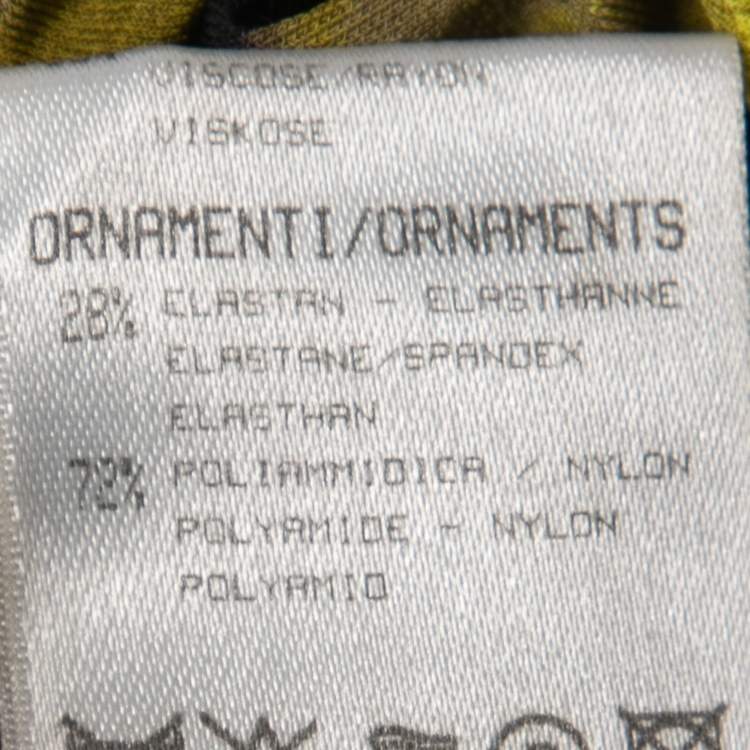 Pre Owned Roberto Cavalli Multicolor Printed Stretch Crepe Skirt XS
