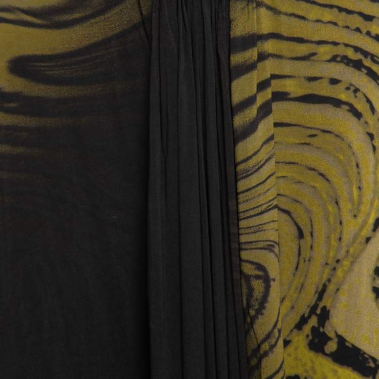 Pre Owned Roberto Cavalli Multicolor Printed Stretch Crepe Skirt XS