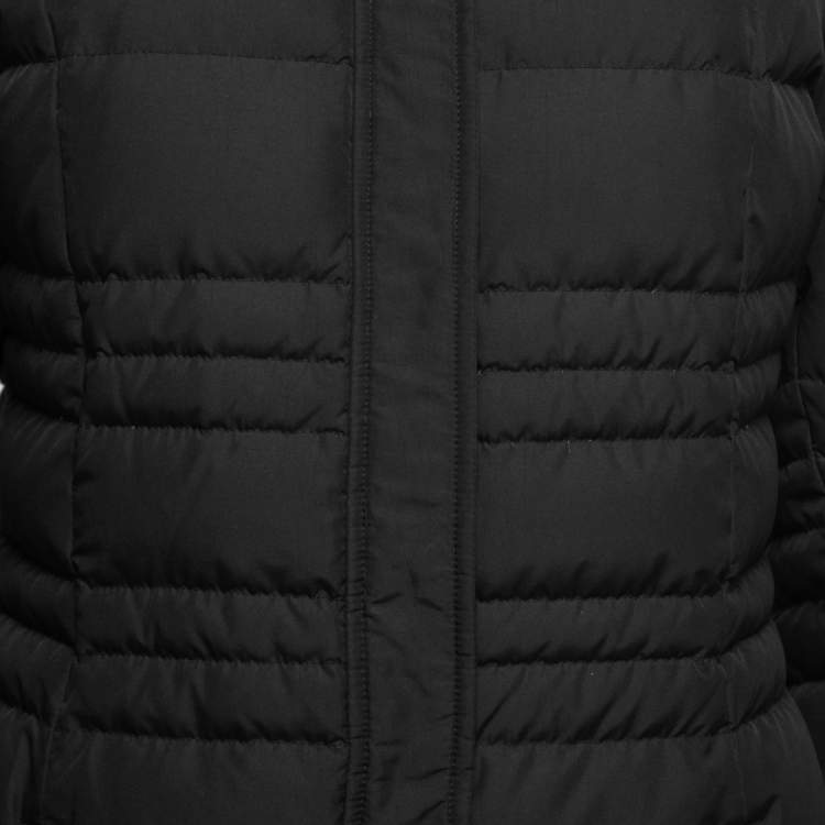 Pre Owned Roberto Cavalli Black Synthetic Quilted Down Jacket L