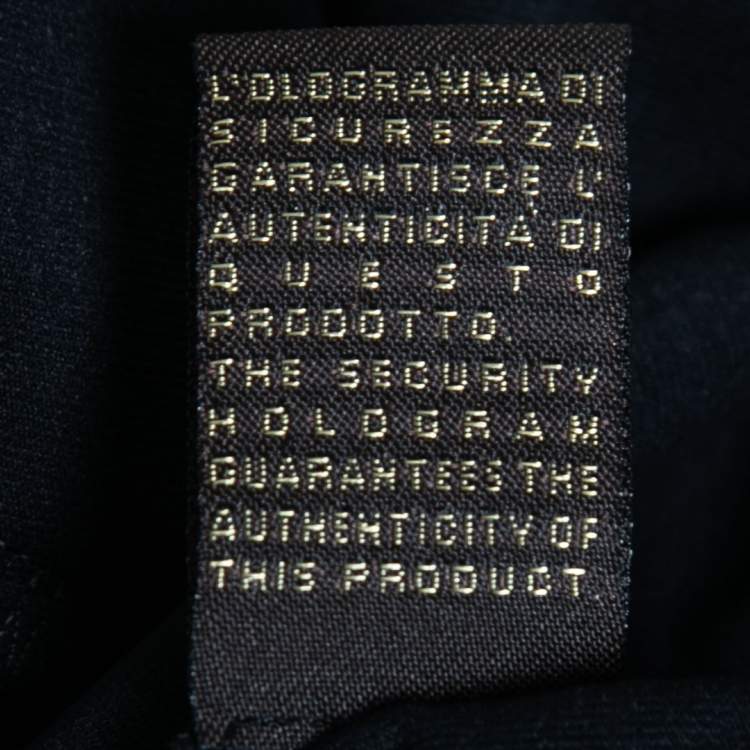 Pre Owned Roberto Cavalli Black Stretch Knit Gathered Detail Skirt S