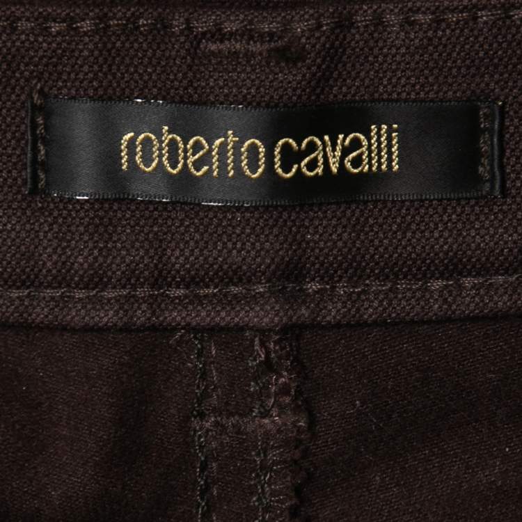 Pre Owned Roberto Cavalli Brown Denim Bootcut Jeans M Waist 29"
