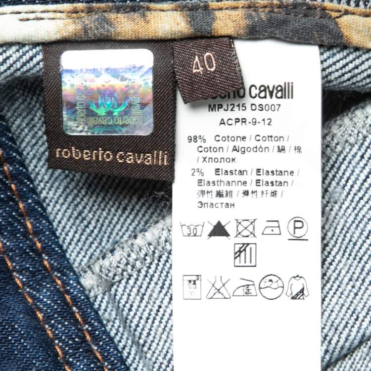 Pre Owned Roberto Cavalli Blue Denim Jeans S Waist 30"