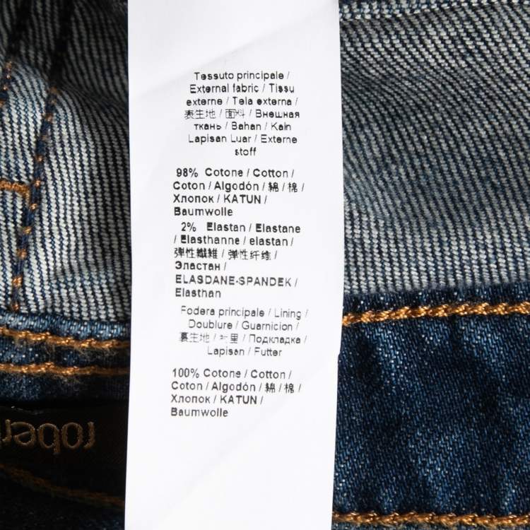 Pre Owned Roberto Cavalli Blue Denim Skinny Jeans M Waist 28"