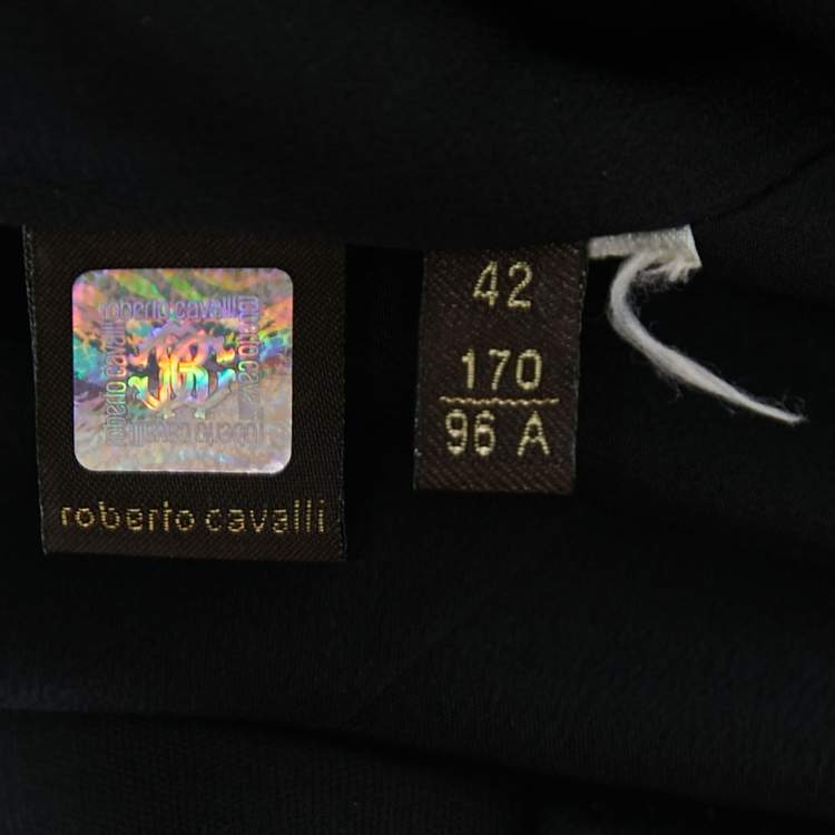 Pre Owned Roberto Cavalli Black Wool Single- Breasted Blazer M