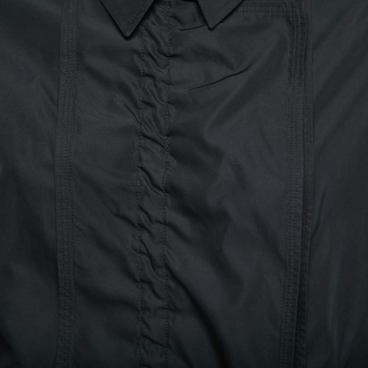Pre Owned Roberto Cavalli Black Synthetic Buttoned Jacket S