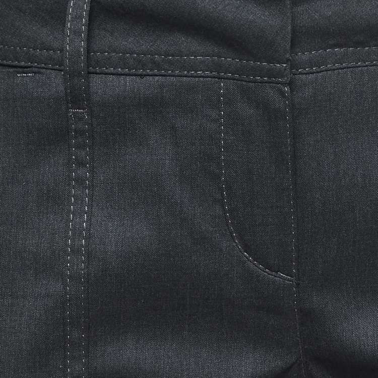 مملوكة مسبقًا Roberto Cavalli Grey Wool Wide Leg Trousers M
