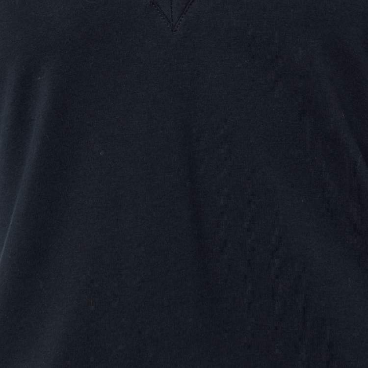 مملوكة مسبقًا Roberto Cavalli Black Cotton Knit V-Neck Long Sleeve T-Shirt L 