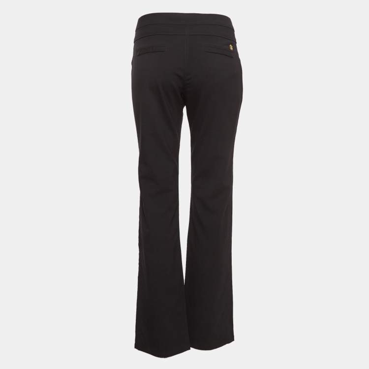 Pre Owned Roberto Cavalli Black Wool Trousers M