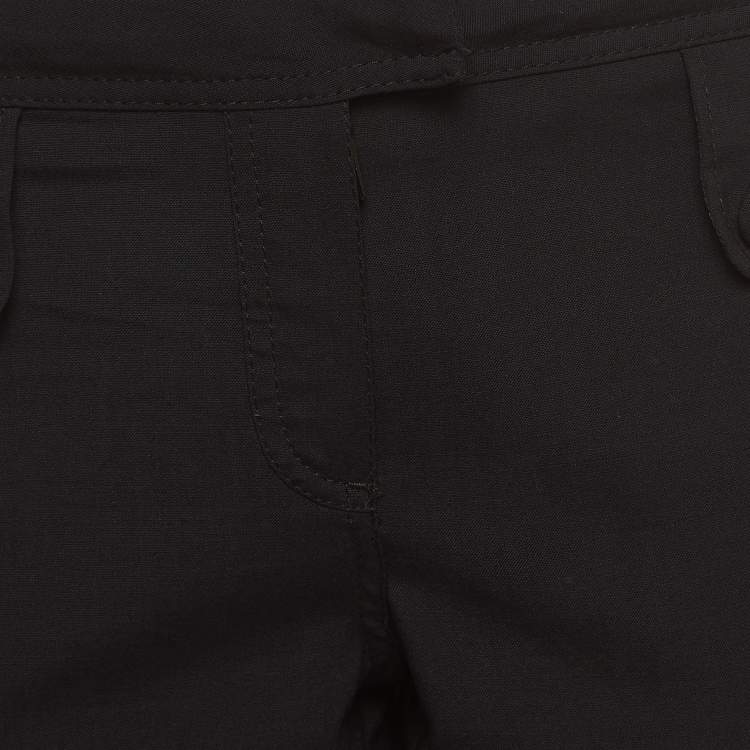 Pre Owned Roberto Cavalli Black Wool Trousers M