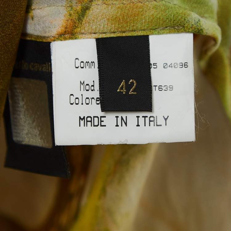 Pre Owned Roberto Cavalli Multicolor Print Silk Gustav Klimt Blouse M