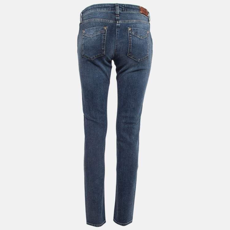 مملوكة مسبقًا Roberto Cavalli Blue Faded Denim Jeans L Waist 34"