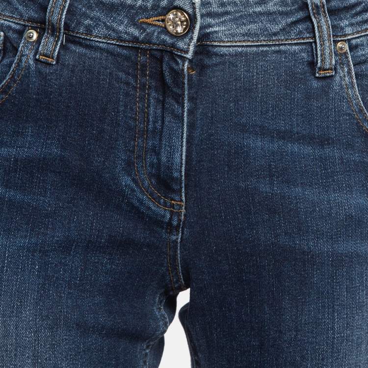مملوكة مسبقًا Roberto Cavalli Blue Faded Denim Jeans L Waist 34"