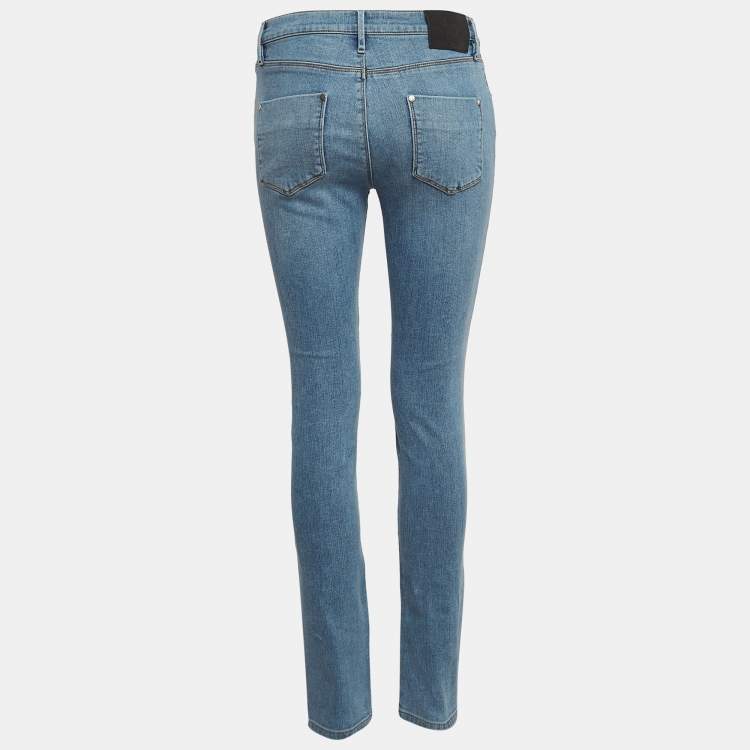 Pre Owned Roberto Cavalli Blue Embellished Denim Jeans M Waist 24"