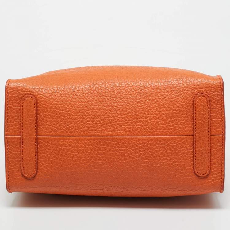 Pre Owned Roberto Cavalli Orange Leather Florence Tote