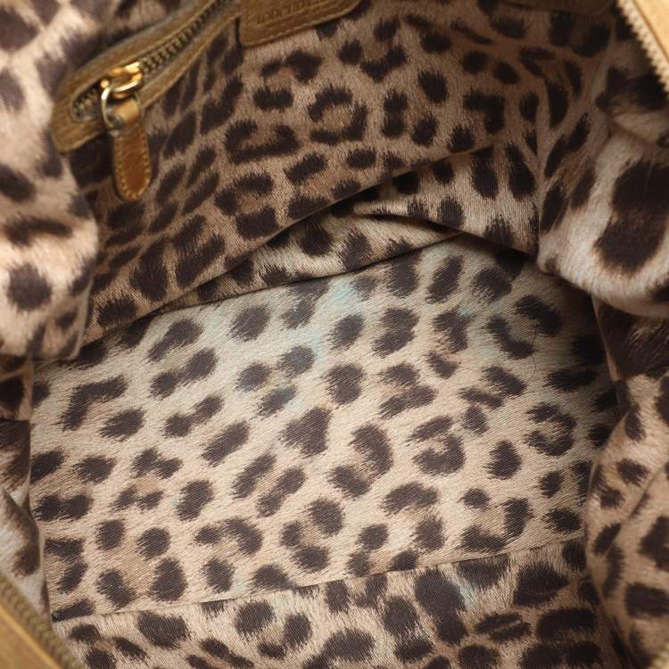 Pre Owned Roberto Cavalli Beige Leather Satchels