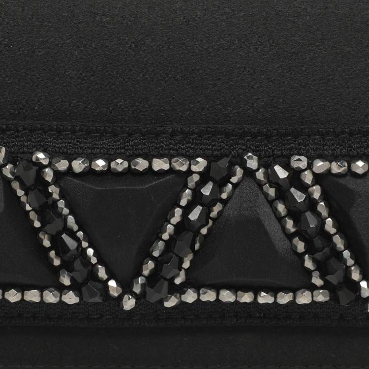 مملوكة مسبقًا Roberto Cavalli Black Satin Clutch