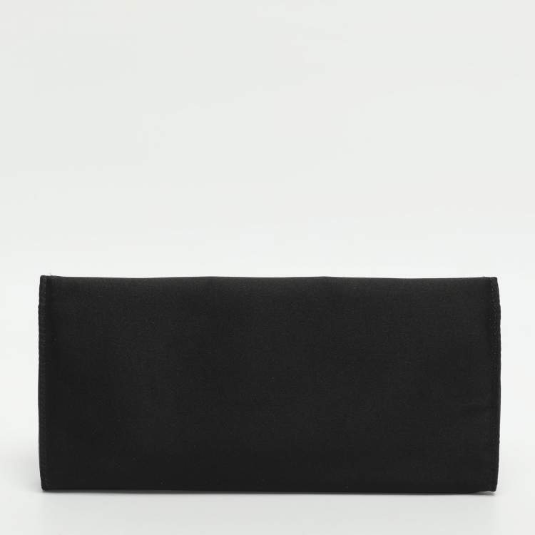 مملوكة مسبقًا Roberto Cavalli Black Satin Clutch