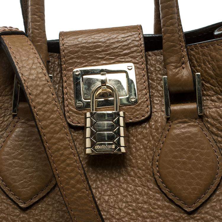 Pre Owned Roberto Cavalli Brown Leather Florence Tote