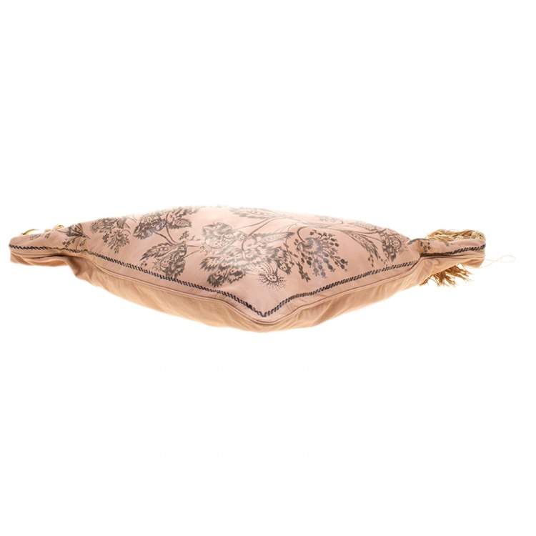 Pre Owned Roberto Cavalli Dusty Pink Leather Shoulder Bag