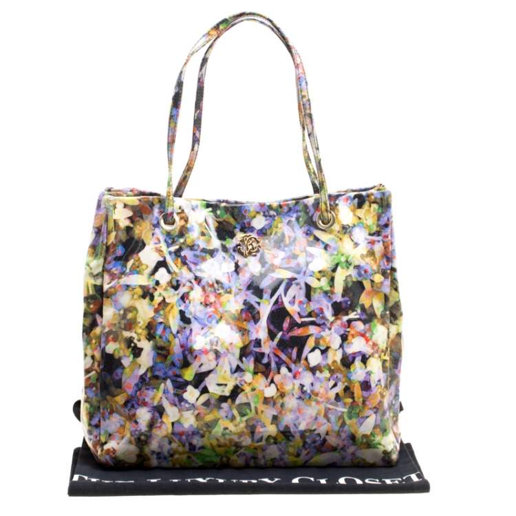 Pre Owned Roberto Cavalli Multicolor Printed PVC Tote