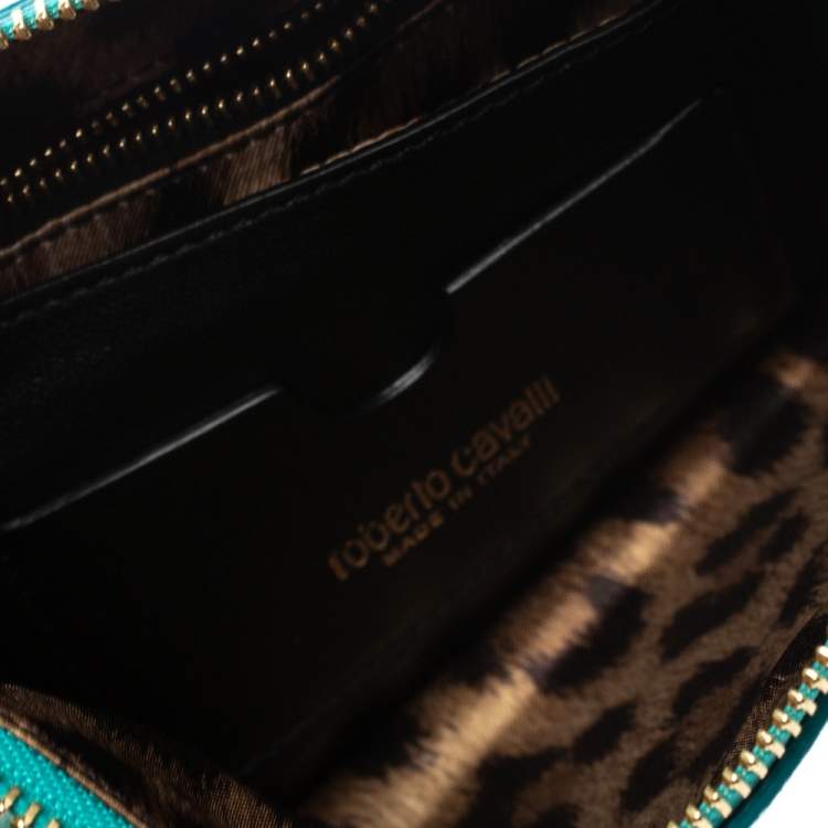Pre Owned Roberto Cavalli Green Snakeskin Shoulder Bag