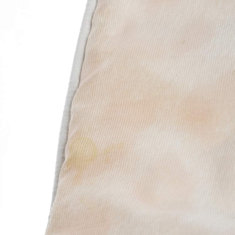 Pre Owned Roberto Cavalli Light Cream Leopard Print Cotton Flap Messenger Bag