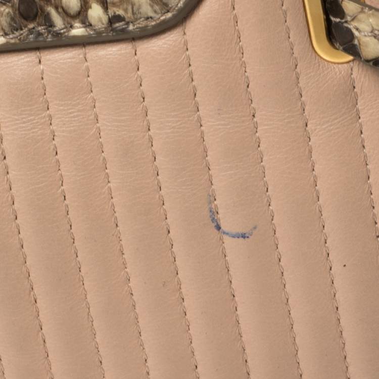 Pre Owned Roberto Cavalli Multicolor Leather And Snakeskin 'Onewish' Shoulder Bag
