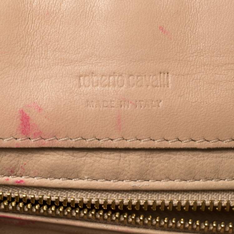 Pre Owned Roberto Cavalli Multicolor Leather And Snakeskin 'Onewish' Shoulder Bag