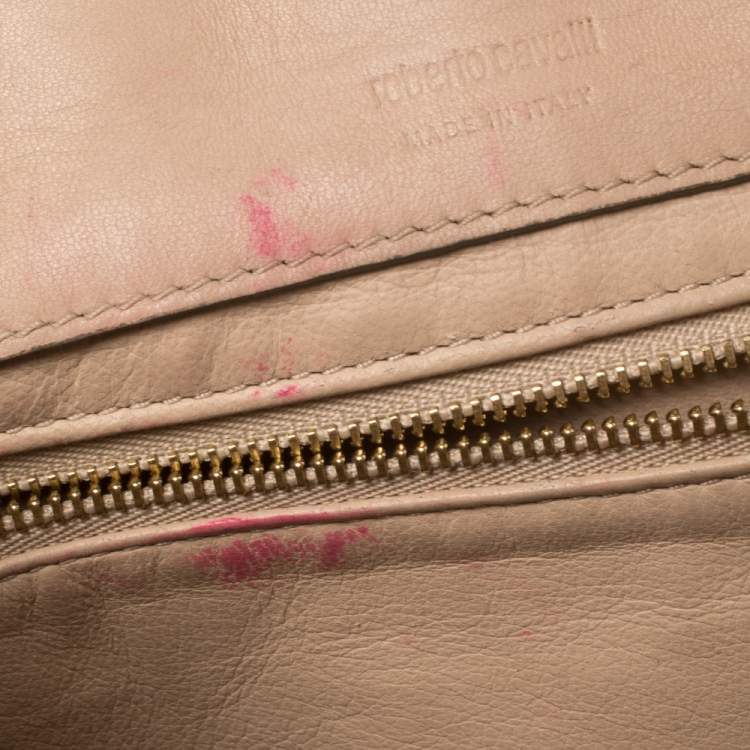 Pre Owned Roberto Cavalli Multicolor Leather And Snakeskin 'Onewish' Shoulder Bag