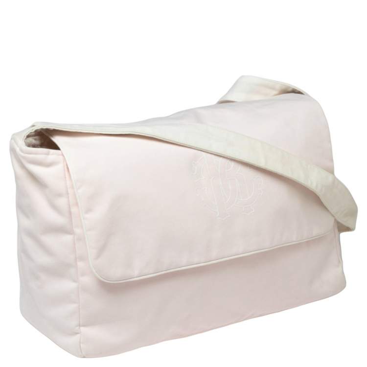 Pre Owned Roberto Cavalli Baby Pink Cotton Diaper Bag