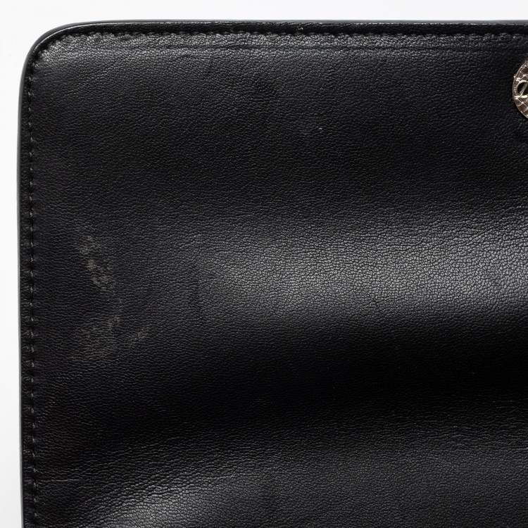 Pre Owned Roberto Cavalli Rust/Black Python and Leather Hera Shoulder Bag