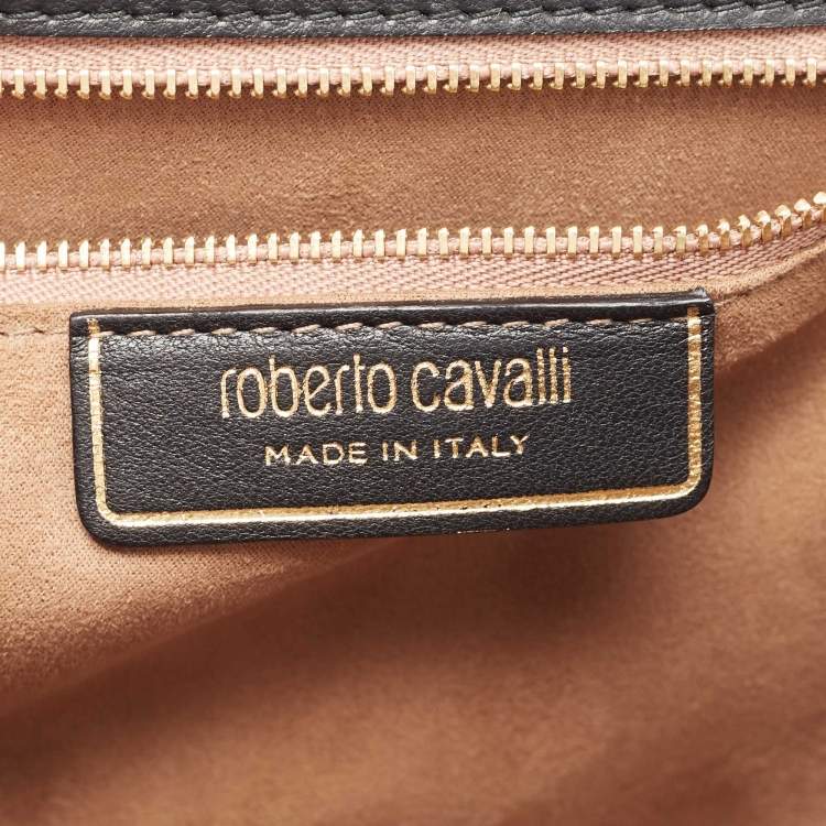 Pre Owned Roberto Cavalli Black Quilted Leather Hera Shoulder Bag