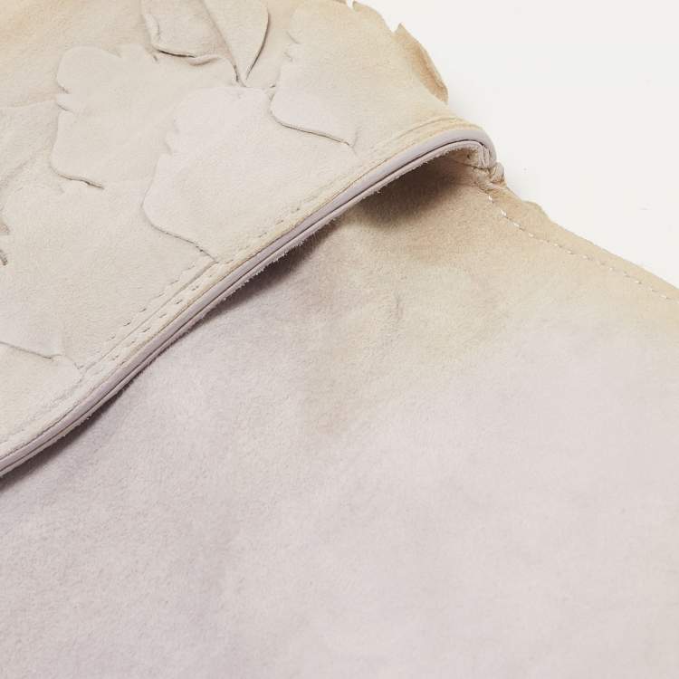 Pre Owned Roberto Cavalli Lilac/Beige Patchwork Flap Clutch