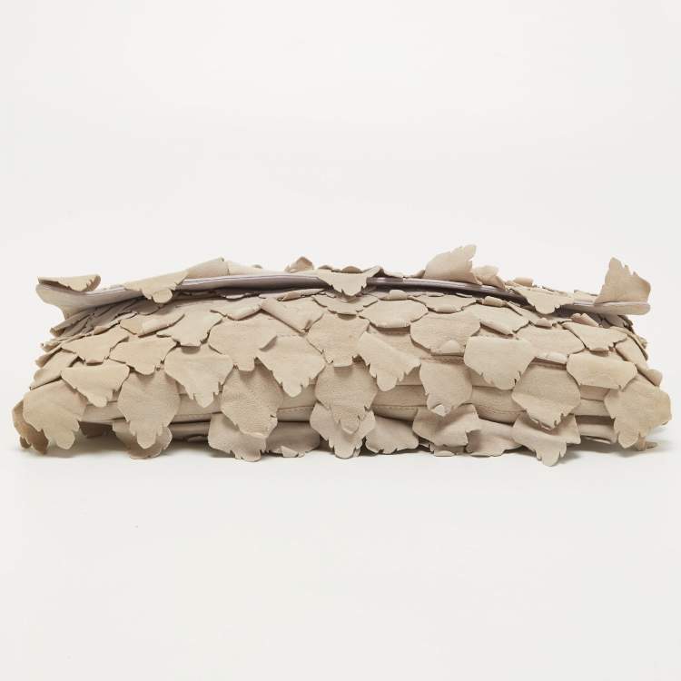 Pre Owned Roberto Cavalli Lilac/Beige Patchwork Flap Clutch