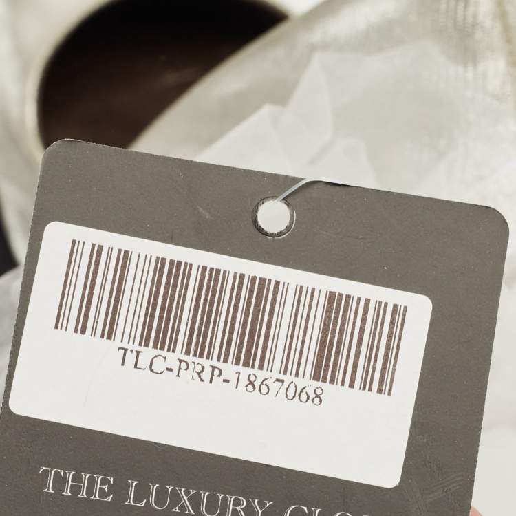 Pre Owned Roberto Cavalli Silver Metallic Lurex Fabric Pumps Size 38